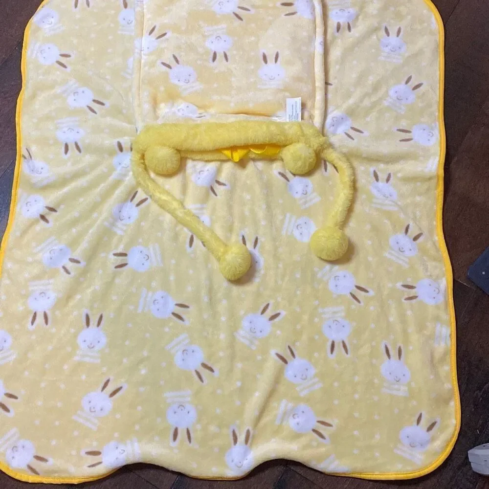 walmart baby chick plush nap‎ blanket backpack daycare soft cozy
